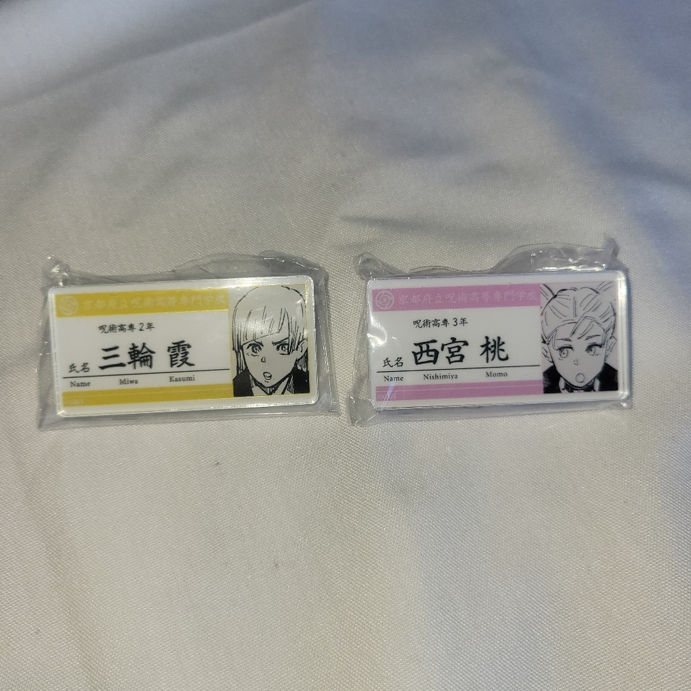 Jujutsu Kaisen Name Tag Acrylic Badge Name Plate Kawasaki Momo